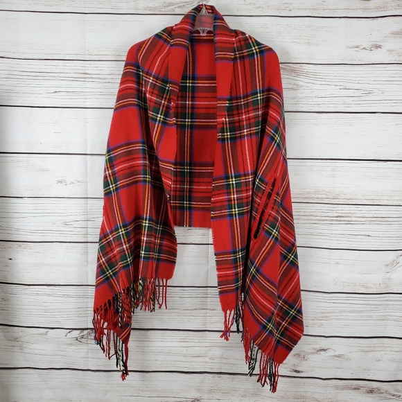 Mudpie | Plaid Blanket Shawl - Picture 4 of 7